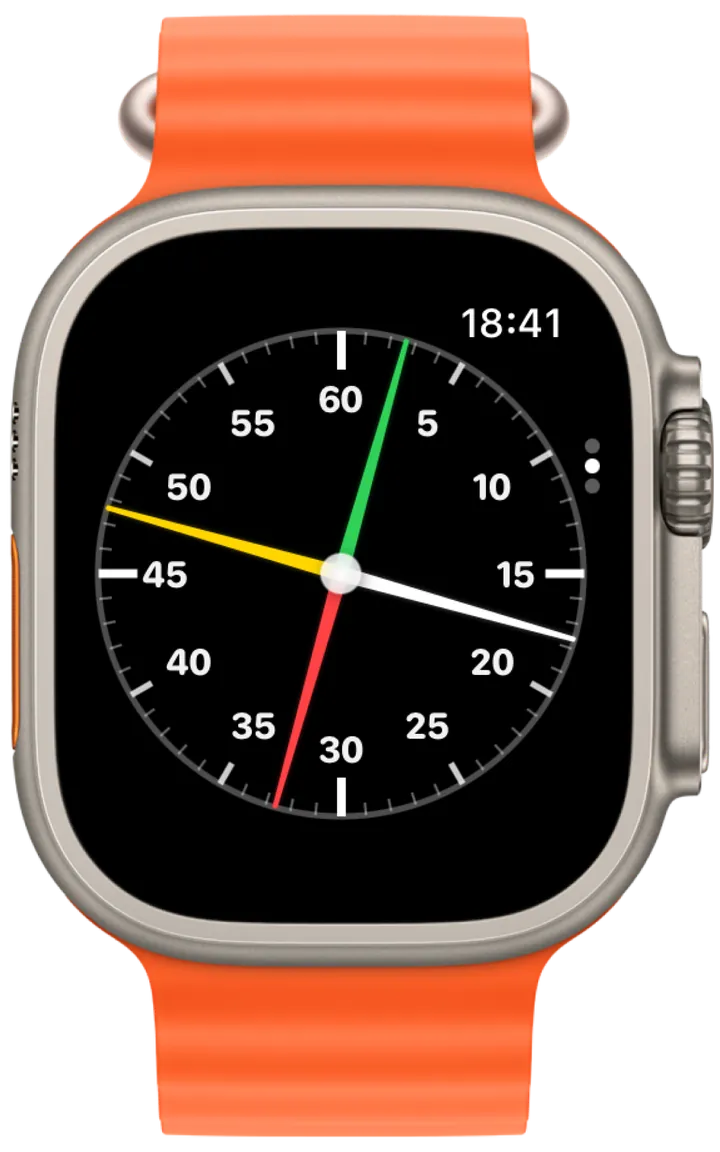 Swimio pace clock on Apple Watch